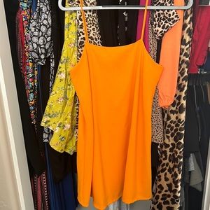Zara tangerine slip dress